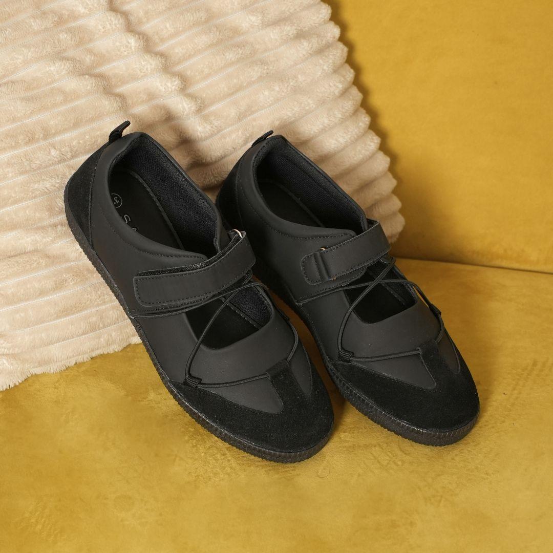 SAHIKU Luneva Sepatu Sneakers Ballerina Wanita Sneakerina Cewek Back to School Casual Ringan Anti Slip