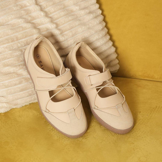 SAHIKU Luneva Sepatu Sneakers Ballerina Wanita Sneakerina Cewek Back to School Casual Ringan Anti Slip