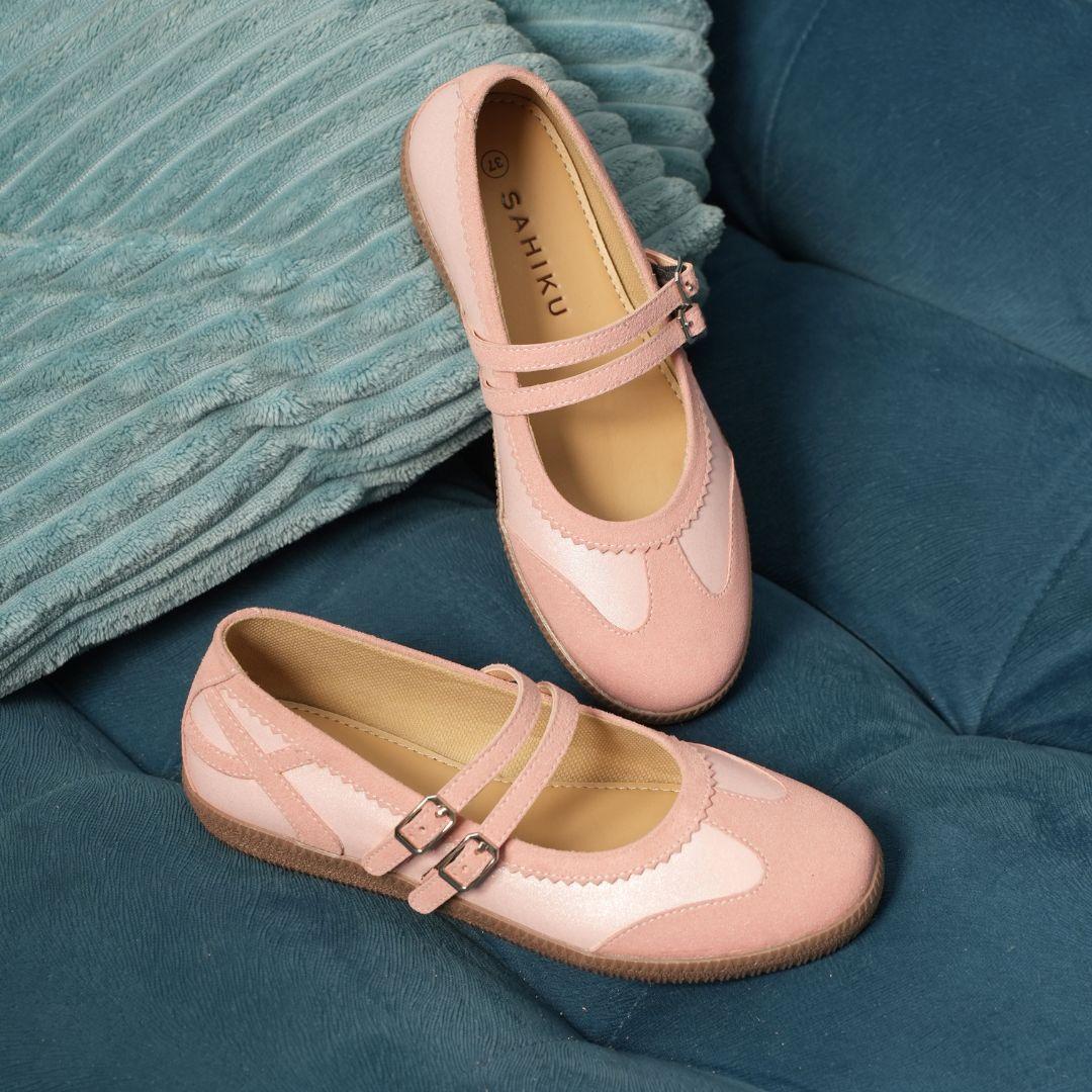 SAHIKU Aurelle Sepatu Sneakers Ballerina Wanita Sneakerina Cewek Back to School Casual Ringan Anti Slip