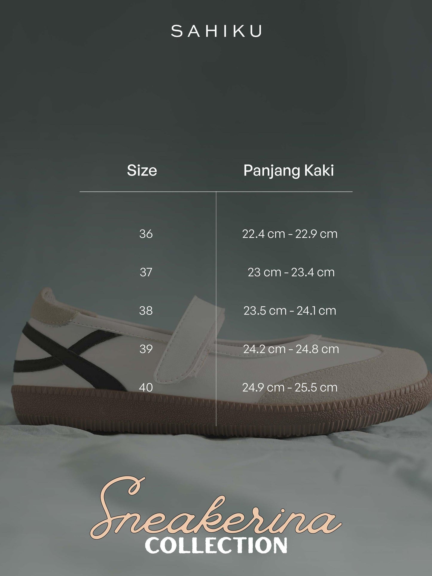 SAHIKU Luneva Sepatu Sneakers Ballerina Wanita Sneakerina Cewek Back to School Casual Ringan Anti Slip